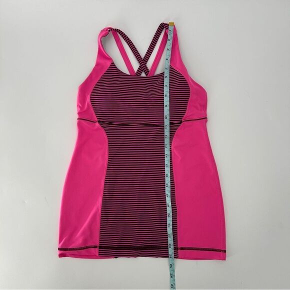 Lululemon Energy Tank Hyper Stripe Raspberry Glo Light/Plum Size 6 - Picture 9 of 10